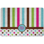 Stripes & Dots Dog Food Mat w/ Monogram