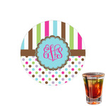 Stripes & Dots Printed Drink Topper - 1.5" (Personalized)