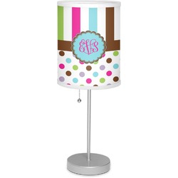 Stripes & Dots 7" Drum Lamp with Shade Linen (Personalized)