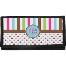 Stripes & Dots Canvas Checkbook Cover (Personalized)