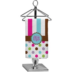 Stripes & Dots Finger Tip Towel - Full Print (Personalized)