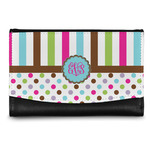 Stripes & Dots Genuine Leather Women's Wallet - Small (Personalized)