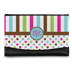 Stripes & Dots Genuine Leather Women's Wallet - Small (Personalized)