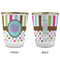 Stripes & Dots Glass Shot Glass - with gold rim - APPROVAL