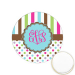 Stripes & Dots Printed Cookie Topper - 1.25" (Personalized)