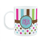 Stripes & Dots Plastic Kids Mug (Personalized)