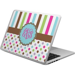 Stripes & Dots Laptop Skin - Custom Sized (Personalized)