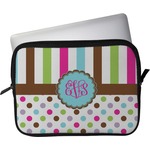 Stripes & Dots Laptop Sleeve / Case - 11" (Personalized)