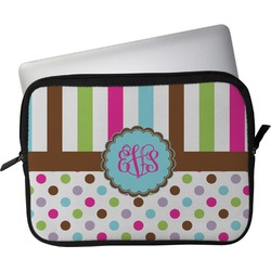 Stripes & Dots Laptop Sleeve / Case - 11" (Personalized)