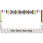 Stripes & Dots License Plate Frame - Style B (Personalized)