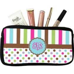 Stripes & Dots Makeup / Cosmetic Bag (Personalized)