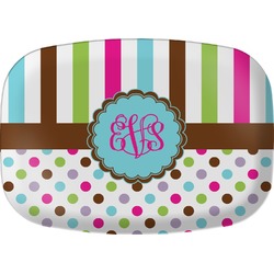 Stripes & Dots Melamine Platter (Personalized)