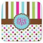 Stripes & Dots Memory Foam Bath Mat - 48"x48" (Personalized)