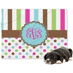 Stripes & Dots Dog Blanket - Large (Personalized)