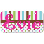 Stripes & Dots Mini/Bicycle License Plate (2 Holes) (Personalized)