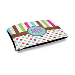 Stripes & Dots Outdoor Dog Bed - Medium (Personalized)