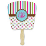 Stripes & Dots Paper Fan (Personalized)