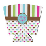 Stripes & Dots Party Cup Sleeve - with Bottom (Personalized)