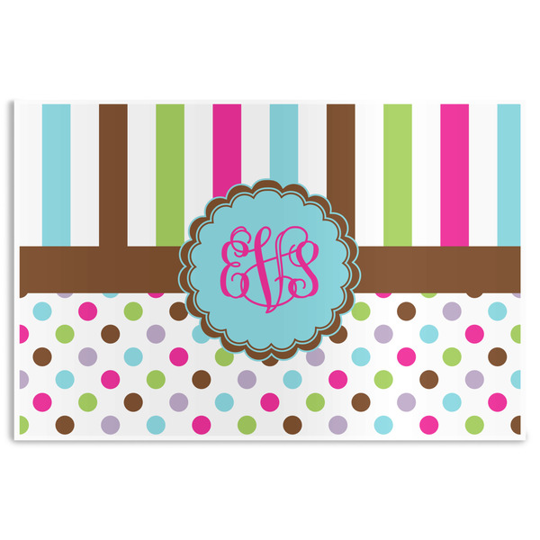 Custom Stripes & Dots Disposable Paper Placemats (Personalized)