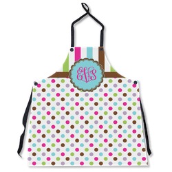 Stripes & Dots Apron Without Pockets w/ Monogram