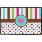 Stripes & Dots Door Mat - 36"x24" (Personalized)