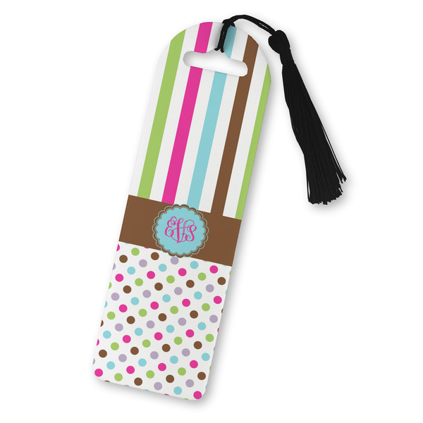 Custom Stripes & Dots Plastic Bookmark (Personalized)