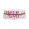 Stripes & Dots Plastic Dog Bowls - Medium - FRONT