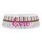 Stripes & Dots Plastic Pet Bowls - Large - FRONT