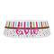 Stripes & Dots Plastic Pet Bowls - Small - FRONT