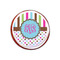 Stripes & Dots Printed Icing Circle - XSmall - On Cookie