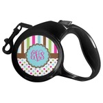 Stripes & Dots Retractable Dog Leash (Personalized)