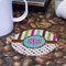 Stripes & Dots Round Paper Coaster - Front