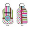 Stripes & Dots Sanitizer Holder Keychain - Small APPROVAL (Flat)