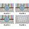 Stripes & Dots Set of Rectangular Dinner Plates (Approval)