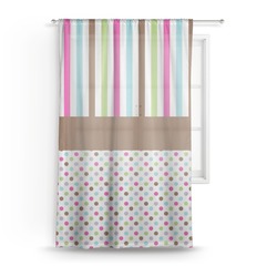 Stripes & Dots Sheer Curtain - 50"x84"