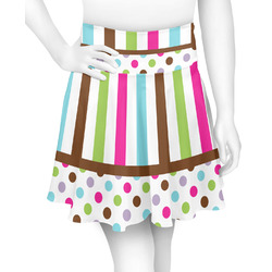 Stripes & Dots Skater Skirt - Small