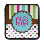 Stripes & Dots Iron On Square Patch w/ Monogram