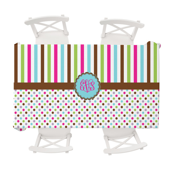 Custom Stripes & Dots Tablecloth - 58"x102" (Personalized)