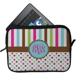 Stripes & Dots Tablet Case / Sleeve - Small (Personalized)