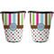 Stripes & Dots Trash Can Black - Front and Back - Apvl