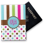 Stripes & Dots Vinyl Passport Holder (Personalized)