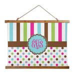 Stripes & Dots Wall Hanging Tapestry - Wide (Personalized)