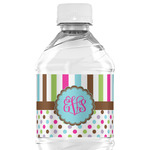 Stripes & Dots Water Bottle Labels - Custom Sized (Personalized)