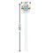 Stripes & Dots White Plastic 5.5" Stir Stick - Round - Dimensions