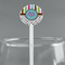 Stripes & Dots White Plastic 5.5" Stir Stick - Round - Main