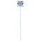 Stripes & Dots White Plastic Stir Stick - Double Sided - Square - Single Stick