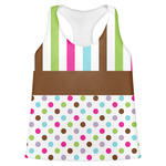 Stripes & Dots Womens Racerback Tank Top - Medium