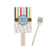 Stripes & Dots Rectangle Wooden Stir Sticks (Personalized)