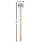 Stripes & Dots Wooden 7.5" Stir Stick - Round - Dimensions