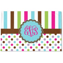 Stripes & Dots Woven Mat (Personalized)